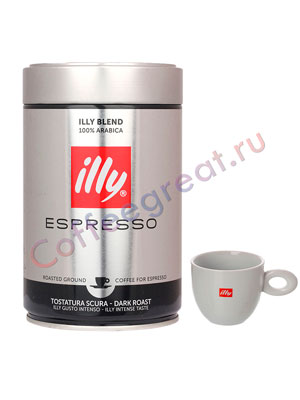 Кофе Illy молотый Espresso Coffee Dark 250 гр