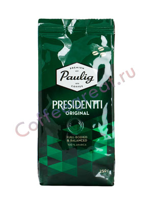 Кофе Paulig Presidentti Original в зёрнах 250 г